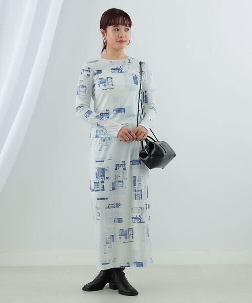 Ray BEAMS（レイビームス）の「Ray BEAMS / ニュース ペーパー プリント Tシャツ（Tシャツ/カットソー・レディース・ベージュ/ブルー系その他3・ONE SIZE）」の10枚目の写真