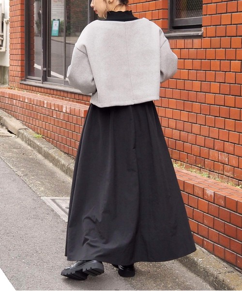 tiptop（ティップトップ）の「【アンサンブル/2024AW新色登場】カットメルトンプルオーバー×ワンピースSET（ワンピース・レディース・ブラック/グリーン/グレー/チャコールグレー・FREE）」の18枚目の写真