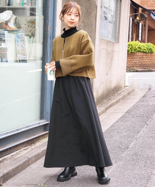 tiptop（ティップトップ）の「【アンサンブル/2024AW新色登場】カットメルトンプルオーバー×ワンピースSET（ワンピース・レディース・ブラック/グリーン/グレー/チャコールグレー・FREE）」の22枚目の写真