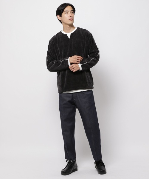 NUMERALS（ヌメラルズ）の「[NUMERALS]リアルレイヤードTシャツ（Tシャツ/カットソー・メンズ・ベージュ/ブラック・LARGE/MEDIUM）」の3枚目の写真