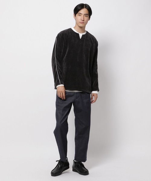 NUMERALS（ヌメラルズ）の「[NUMERALS]リアルレイヤードTシャツ（Tシャツ/カットソー・メンズ・ベージュ/ブラック・LARGE/MEDIUM）」の4枚目の写真