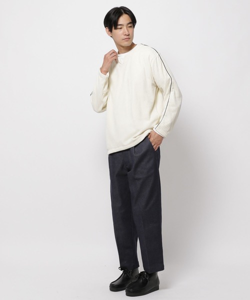 NUMERALS（ヌメラルズ）の「[NUMERALS]リアルレイヤードTシャツ（Tシャツ/カットソー・メンズ・ベージュ/ブラック・LARGE/MEDIUM）」の6枚目の写真