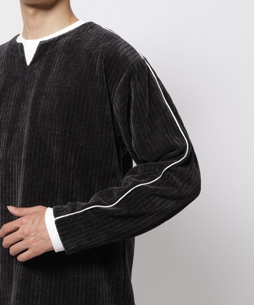 NUMERALS（ヌメラルズ）の「[NUMERALS]リアルレイヤードTシャツ（Tシャツ/カットソー・メンズ・ベージュ/ブラック・LARGE/MEDIUM）」の11枚目の写真