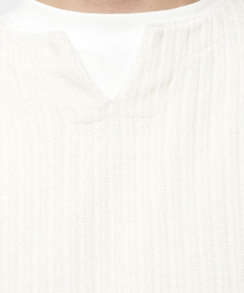 NUMERALS（ヌメラルズ）の「[NUMERALS]リアルレイヤードTシャツ（Tシャツ/カットソー・メンズ・ベージュ/ブラック・LARGE/MEDIUM）」の19枚目の写真