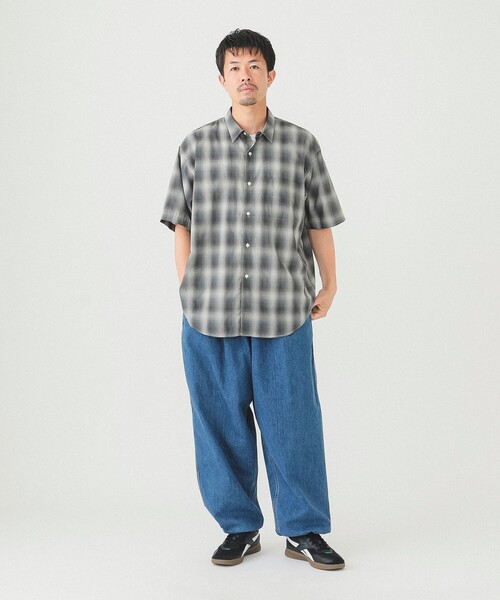 BEAMS（ビームス）の「BEAMS / オンブレチェック イージー シャツ（シャツ/ブラウス・メンズ・ブラウン/グレー・L/M/S/XL）」の5枚目の写真