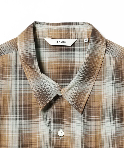 BEAMS（ビームス）の「BEAMS / オンブレチェック イージー シャツ（シャツ/ブラウス・メンズ・ブラウン/グレー・L/M/S/XL）」の15枚目の写真