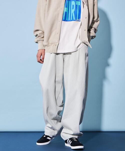 CITEN（シテン）の「＜CITEN＞エクストラ ワイドレッグ ジーンズ ホワイト（デニムパンツ・メンズ・ホワイト・S/M/L）」の5枚目の写真