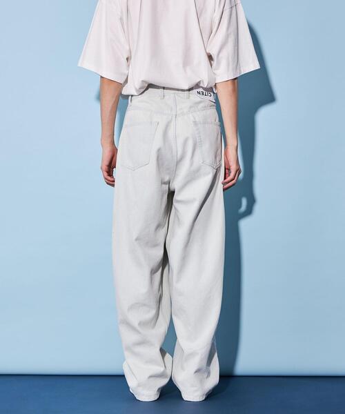 CITEN（シテン）の「＜CITEN＞エクストラ ワイドレッグ ジーンズ ホワイト（デニムパンツ・メンズ・ホワイト・S/M/L）」の9枚目の写真