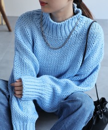 ロービングハイネック クロップド丈プルオーバー
