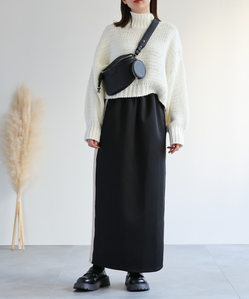 sakishimatokyo(サキシマトーキョー)の「ロービングハイネック クロップド丈プルオーバー(ニット/セーター・レディース・イエロー/オフホワイト/ブルー/グレー/ブラック・FREE)」の7枚目の写真