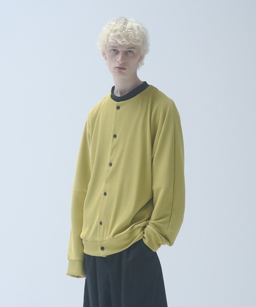 DOOPZ（ドープス）の「Dolman Pleat Cardigan - ドルマンプリーツカーディガン（カーディガン/ボレロ・メンズ・オリーブ/イエロー・LARGE/MEDIUM/SMALL）」の2枚目の写真