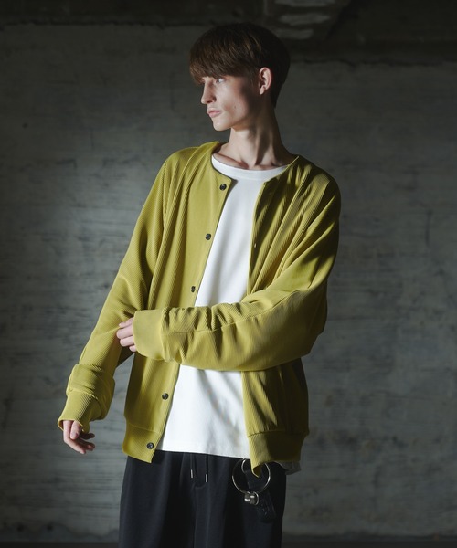 DOOPZ（ドープス）の「Dolman Pleat Cardigan - ドルマンプリーツカーディガン（カーディガン/ボレロ・メンズ・オリーブ/イエロー・LARGE/MEDIUM/SMALL）」の20枚目の写真