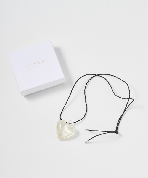 NINFA handmade Balance Heart Necklace 陰陽 ピアス