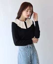 BLUEEAST | 2WAYフリル襟付きニット(ニット/セーター)