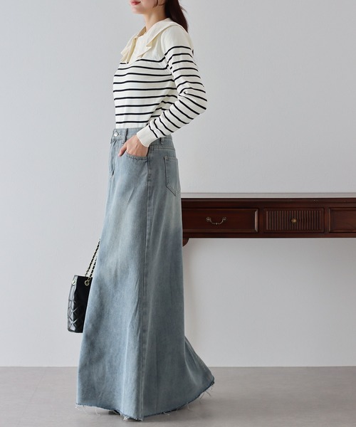 BLUEEAST（ブルーイースト）の「2WAYフリル襟付きニット（ニット/セーター・レディース・ホワイト系/ブラック/ブラック系/ピンク系・MEDIUM）」の9枚目の写真