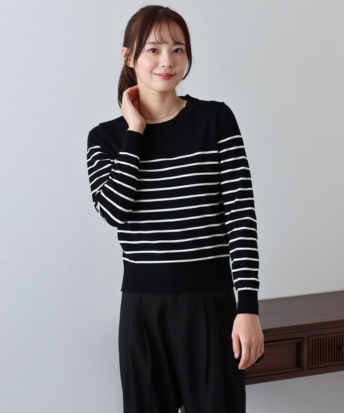 BLUEEAST（ブルーイースト）の「2WAYフリル襟付きニット（ニット/セーター・レディース・ホワイト系/ブラック/ブラック系/ピンク系・MEDIUM）」の16枚目の写真