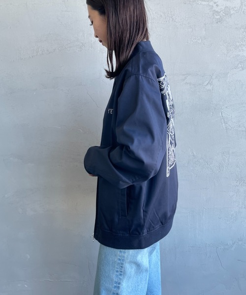 The Endless Summer（エンドレスサマー）の「[THE ENDLESS SUMMER/エンドレスサマー] 別注 TES バックプリントブルゾン（ブルゾン・レディース・ブラック/ネイビー・M/L）」の22枚目の写真