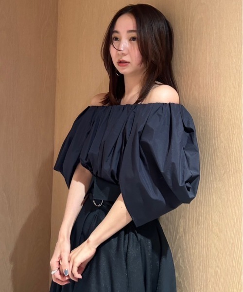 FRAY I.D（フレイアイディー）の「2wayパフスリーブブラウス（シャツ/ブラウス・レディース・ブルー/ネイビー/ホワイト・FREE）」の9枚目の写真