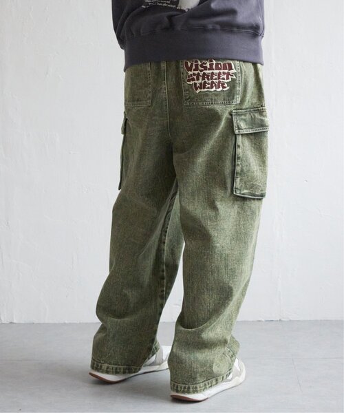 VISION STREET WEAR(ヴィジョンストリートウェア)の「VISION STREET WEAR ビジョンストリートウェア ロゴデニムカーゴパンツ(デニムパンツ・メンズ・ブラウン/ブラック/グレー/オリーブ/パープル/スカイブルー/レッド/ネイビー・LL/M/L)」の5枚目の写真