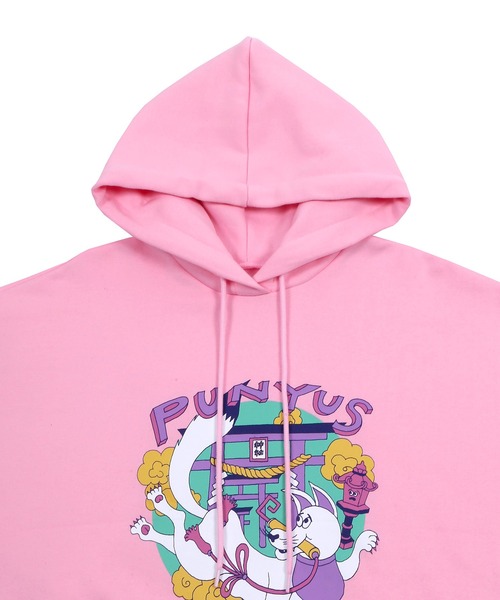 PUNYUS(プニュズ)の「裏起毛稲荷ビッグパーカー(パーカー・レディース・グリーン/サックスブルー/ピンク・3/4)」の19枚目の写真