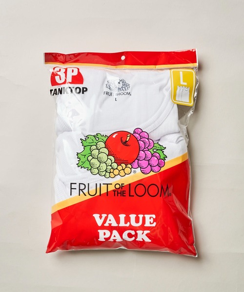 FRUIT OF THE LOOM(フルーツオブザルーム)の「【FRUIT OF THE LOOM/フルーツオブザルーム】リブタンクトップ3Pパック(タンクトップ・メンズ・ホワイト/ブラック/グレー・LARGE/MEDIUM/X-LARGE)」の10枚目の写真