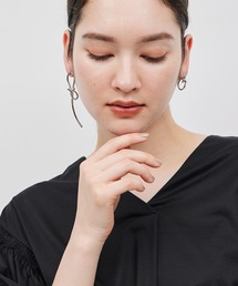 ROPE' | 【雑誌掲載】ラインモチーフアシンメトリーピアス【メディア掲載】(ピアス（両耳用）)