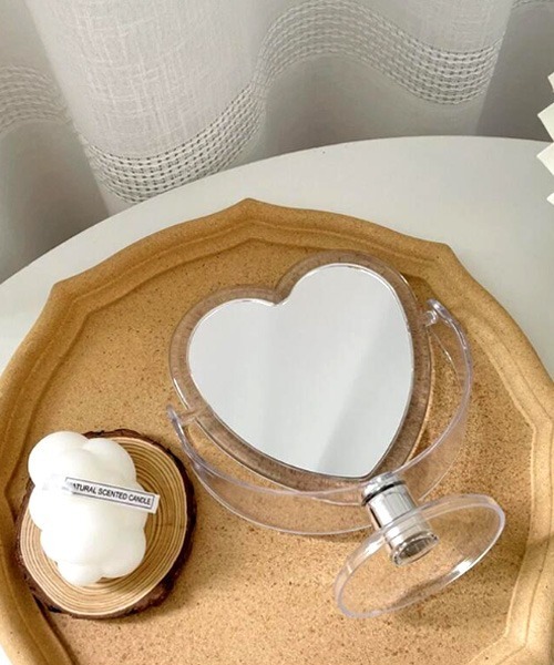 urge select】ハート クリア 卓上ミラー/メイクミラー（ミラー）｜TONE