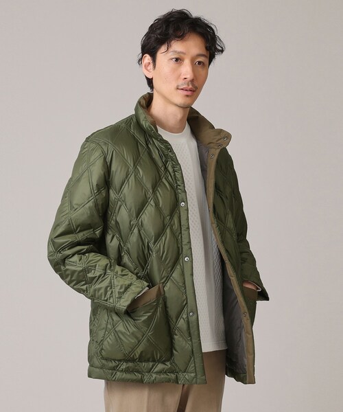 とっちMAC TOOLS キルティング ダウンジャケット ブルゾン マックツールMacToolsキルティングダウンジャケットフード付ブルゾンL