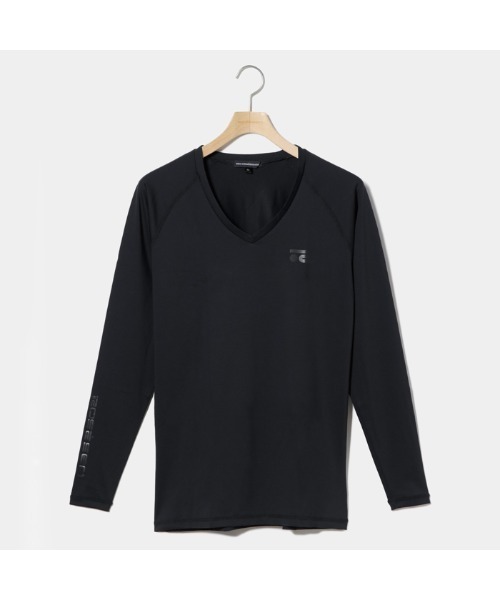 ROSASEN(ロサーセン)の「【Rosasen/GOLF】キシリトールナイロン長袖Vネック(シャツ/ブラウス・メンズ・オフホワイト/ネイビー・52/48)」の1枚目の写真