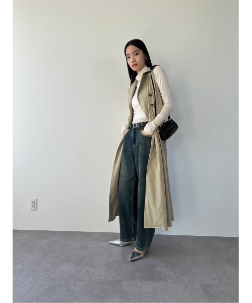 DRWCYS(ドロシーズ)の「トレンチディティールジレワンピース(ワンピース・レディース・ネイビー/ベージュ・FREE)」の13枚目の写真