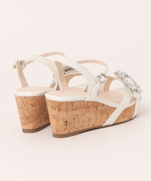 Bridget Birkin（ブリジットバーキン）の「【Bridget Birkin】バックルビジューコルクウエッジサンダル(542127)（サンダル・レディース・ピンク/アイボリー/ブラック・24.5/24/23.5/23/22.5）」の4枚目の写真