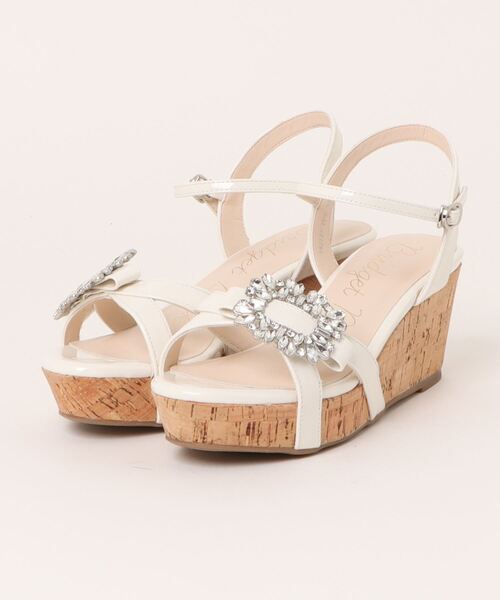 Bridget Birkin（ブリジットバーキン）の「【Bridget Birkin】バックルビジューコルクウエッジサンダル(542127)（サンダル・レディース・ピンク/アイボリー/ブラック・24.5/24/23.5/23/22.5）」の8枚目の写真