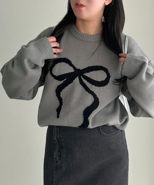 apres jour mignon(アプレジュールミニョン)の「アソートジャガードニット【ZOZOTOWN限定アイテム】(ニット/セーター・レディース・ブラック/ネイビー/グレー/ブルー/グレー系その他/ブルー系その他・X-LARGE/フリー)」の17枚目の写真