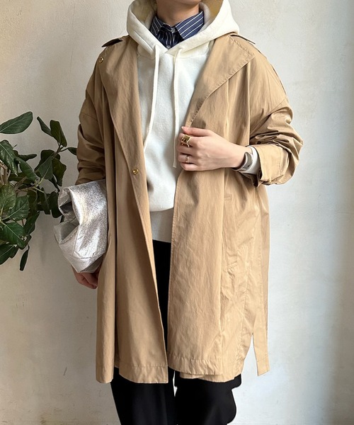 DouDou（ドゥドゥ）の「テントコート（トレンチコート・レディース・カーキ/ベージュ・FREE）」の8枚目の写真