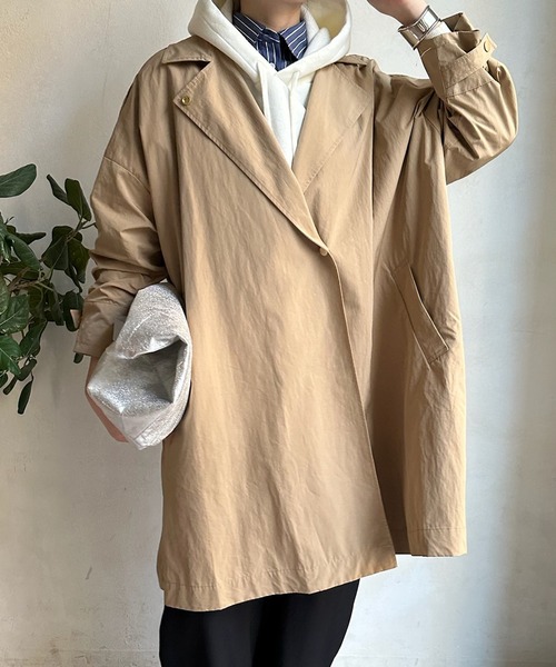 DouDou（ドゥドゥ）の「テントコート（トレンチコート・レディース・カーキ/ベージュ・FREE）」の9枚目の写真