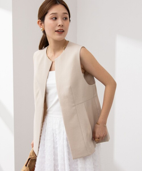 【美品】NOLLEY’S ノーリーズ 24SS ジレベスト ブラック 38 NOLLEY'S（ノーリーズ）の「ツイルストレッチジレ（ベスト
