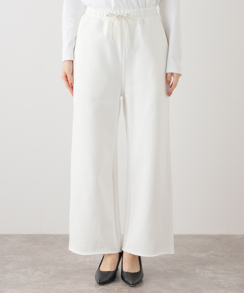 plage スウェットワイドストレートパンツ 白 36サイズ plage 「追加