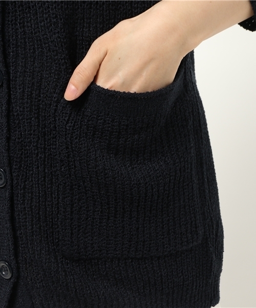 OUTLET（アウトレット）の「【Kastane】ユルKnitVカーデ（ニット/セーター・レディース・ピンク/オフホワイト/ネイビー・FREE）」の9枚目の写真
