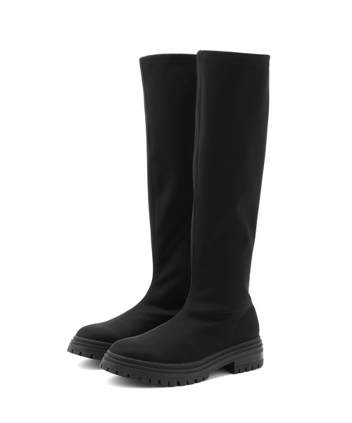 ADAM ET ROPE'（アダムエロペ）の「ウォータープルーフソックスロングブーツ（ブーツ・レディース・ブラック・23.0cm/23.5cm/24.0cm/24.5cm）」の5枚目の写真
