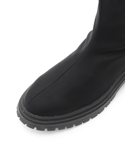 ADAM ET ROPE'（アダムエロペ）の「ウォータープルーフソックスロングブーツ（ブーツ・レディース・ブラック・23.0cm/23.5cm/24.0cm/24.5cm）」の9枚目の写真