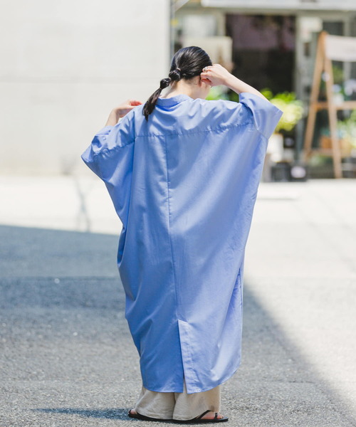 ITEMS URBANRESEARCH(アイテムズ アーバンリサーチ)の「ドルマンシャツワンピース(ワンピース・レディース・ブルー/グレー系その他/チャコールグレー・FREE)」の19枚目の写真