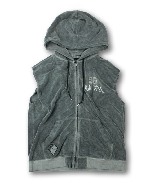 GALFY（ガルフィー）の「【GALFY/ガルフィー】あの頃のギャル的ノースリパーカー（パーカー・レディース・ブラック/サックスブルー/ピンク・XL/L）」の4枚目の写真