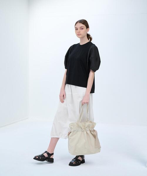 LANVIN en Bleu（ランバンオンブルー）の「巾着トート（トートバッグ・レディース・ベージュ/ライトカーキ/チャコールグレー/ブラック・FREE）」の6枚目の写真