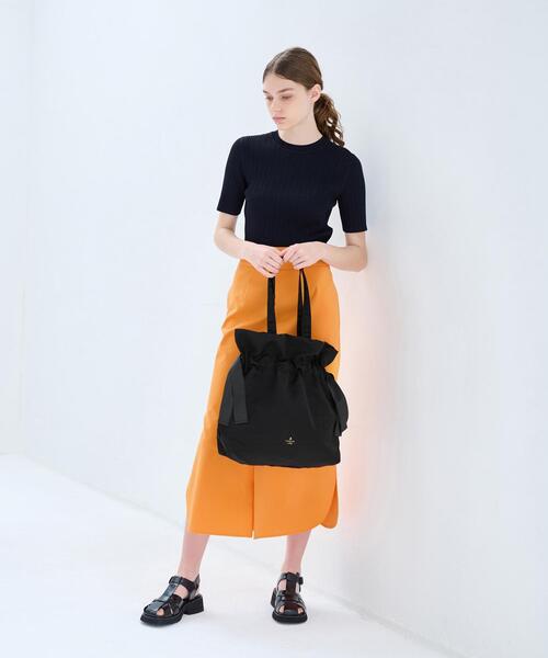 LANVIN en Bleu（ランバンオンブルー）の「巾着トート（トートバッグ・レディース・ベージュ/ライトカーキ/チャコールグレー/ブラック・FREE）」の7枚目の写真