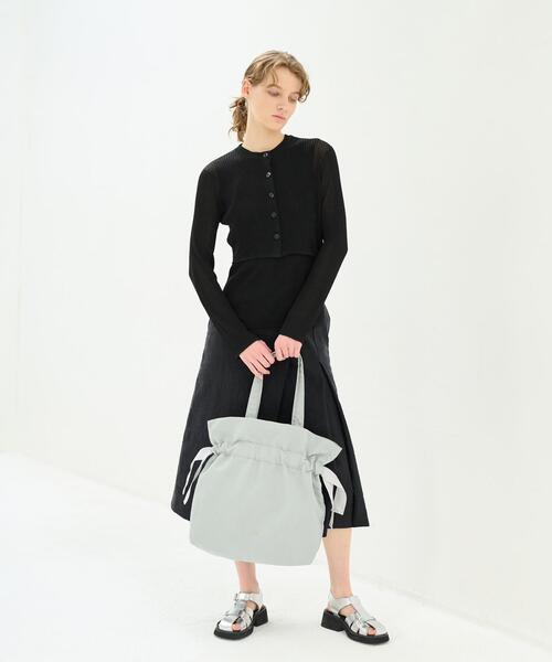 LANVIN en Bleu（ランバンオンブルー）の「巾着トート（トートバッグ・レディース・ベージュ/ライトカーキ/チャコールグレー/ブラック・FREE）」の8枚目の写真