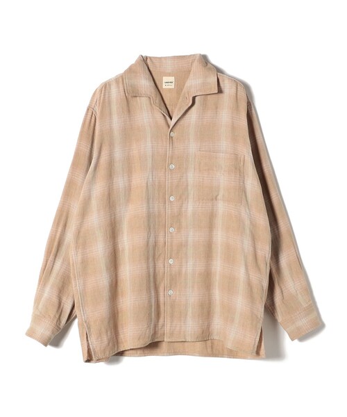 【セール】【SHIPS DAYS別注】UNDYED: ダブルガーゼ チェック オープンカラー シャツ（シャツ/ブラウス）｜SHIPS Days（シップスデイズ）