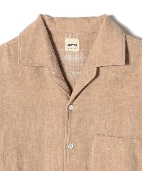 【セール】【SHIPS DAYS別注】UNDYED: ダブルガーゼ チェック オープンカラー シャツ（シャツ/ブラウス）｜SHIPS Days（シップスデイズ）