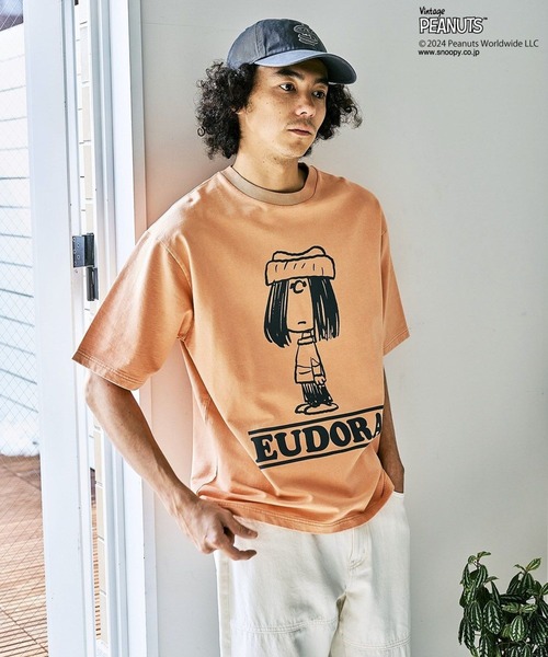 BAYFLOW（ベイフロー）の「【SNOOPY＆FRIENDS meets BAYFLOW】ピーナッツスノープルオーバー（Tシャツ/カットソー・メンズ・オフホワイト/ブルーグリーン/カーキ/ライトブルー/オレンジ/イエロー/ネイビー/チャコール/ピンク/ライトグリーン・LARGE/MEDIUM）」の10枚目の写真