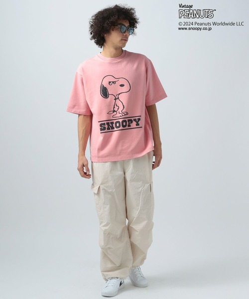 BAYFLOW（ベイフロー）の「【SNOOPY＆FRIENDS meets BAYFLOW】ピーナッツスノープルオーバー（Tシャツ/カットソー・メンズ・オフホワイト/ブルーグリーン/カーキ/ライトブルー/オレンジ/イエロー/ネイビー/チャコール/ピンク/ライトグリーン・LARGE/MEDIUM）」の13枚目の写真