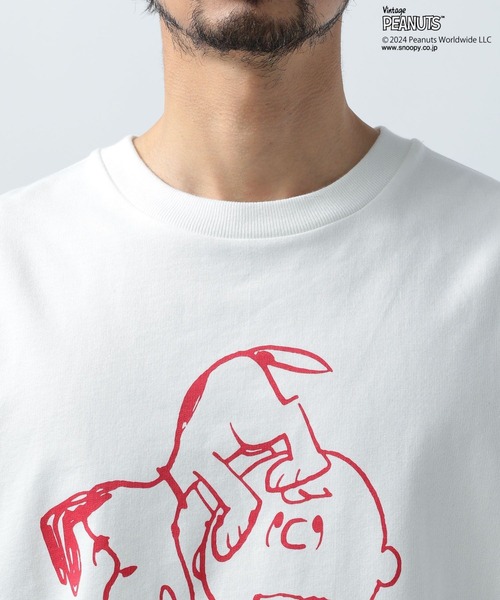 SNOOPY ＆ FRIENDS meets BAYFLOW USED風Tシャツ SNOOPY ＆ FRIENDS meets BAYFLOW USED風Tシャツ